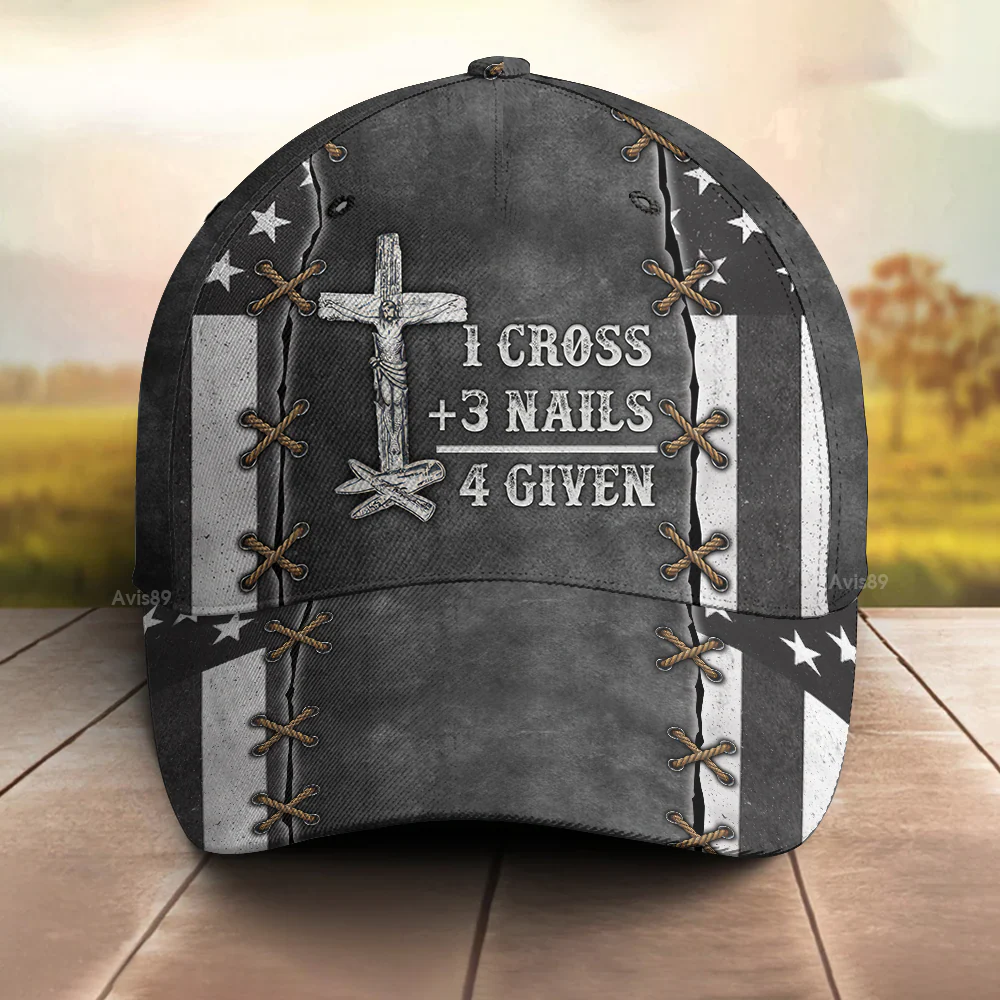 1 Cross 3 Nails 4 Given  - Personalized Classic Cap - Gift for Men, Dad, Grandpa, Husband, Father's Day Gift | NA94 - Image 4