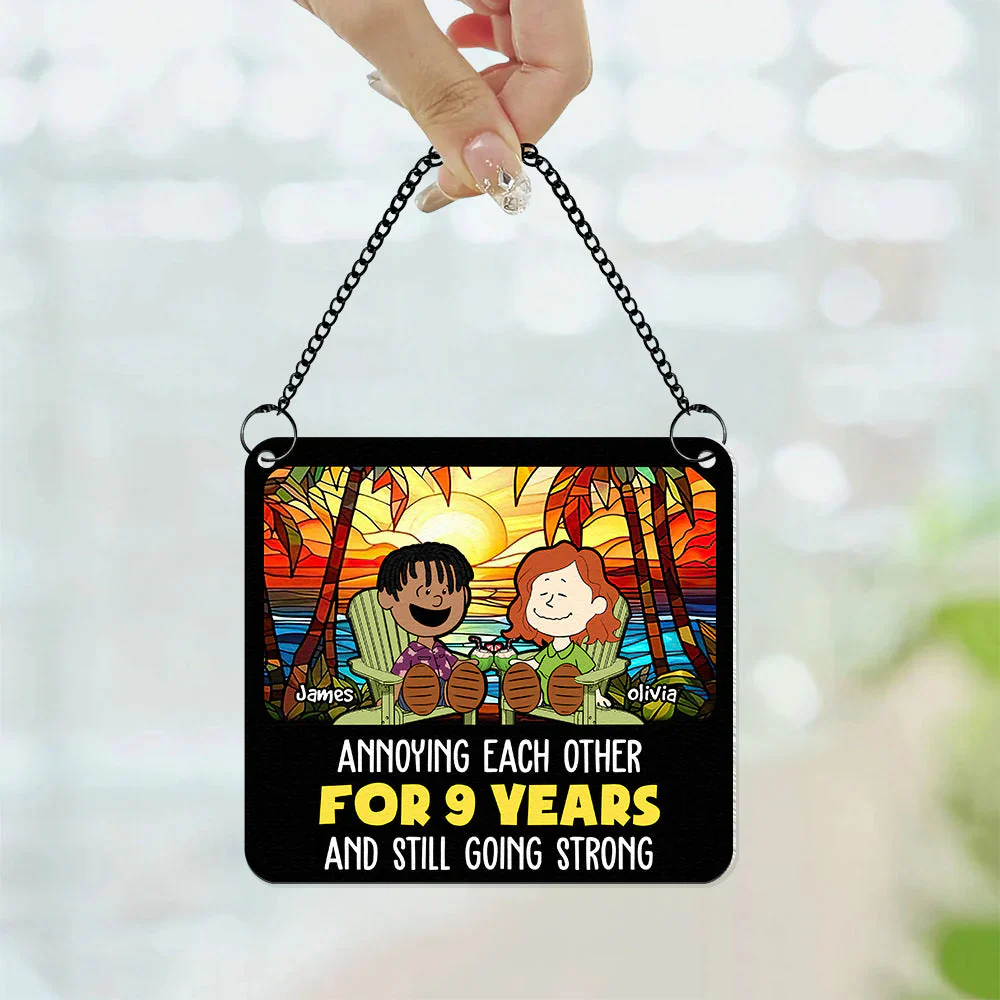 12 Years Of Love - Personalized Window Hanging Suncatcher Ornament - Gift For Couple, Husband Wife, Anniversary | GR15 - Image 3