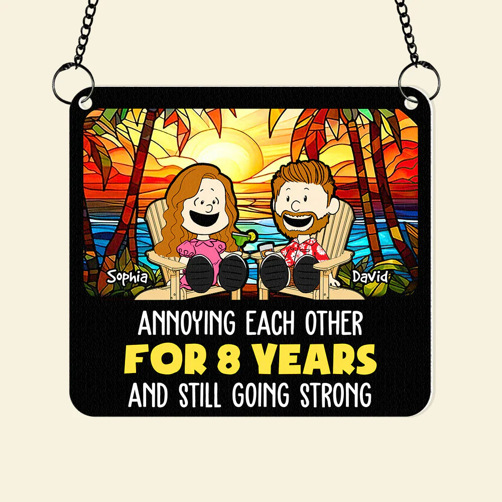 12 Years Of Love - Personalized Window Hanging Suncatcher Ornament - Gift For Couple, Husband Wife, Anniversary | GR15 - Image 5