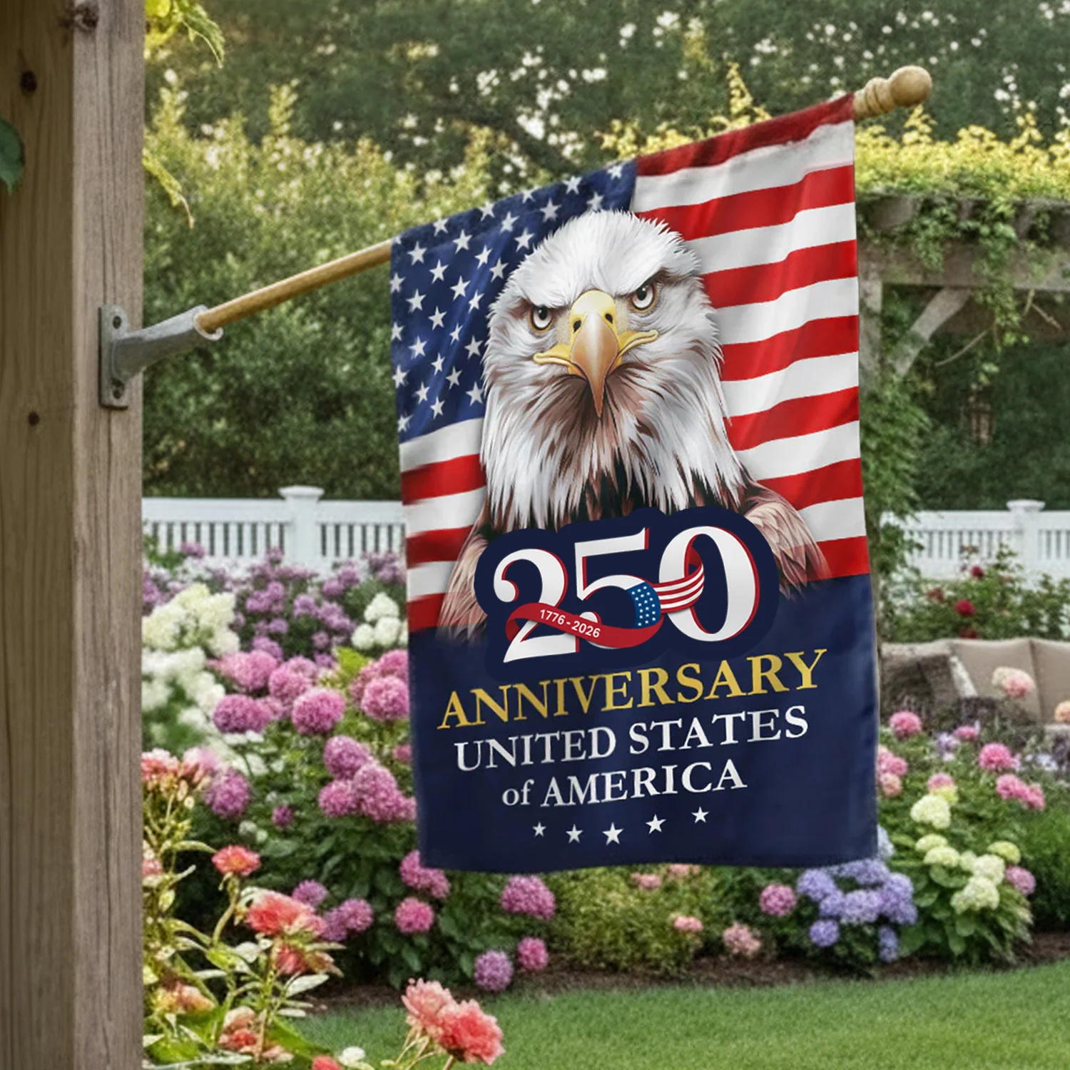 250 Anniversary 1776 2026 United States Of America With Eagle Flag - Patriotic Gift For Family HN02 - Image 3