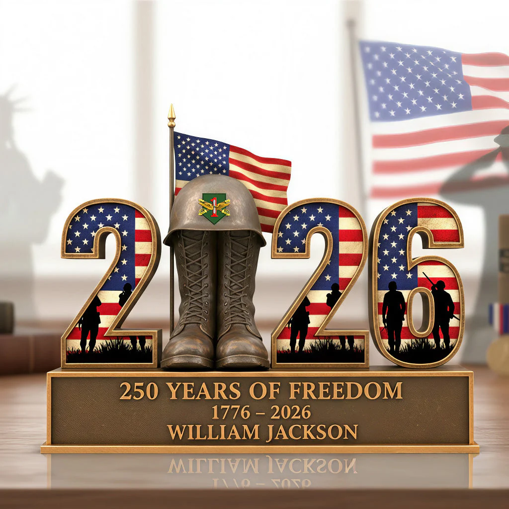 250 Year Of Freedom Veteran 2026 - Shape Acrylic Plaque - Gift For Veterans | HN02 - Image 2