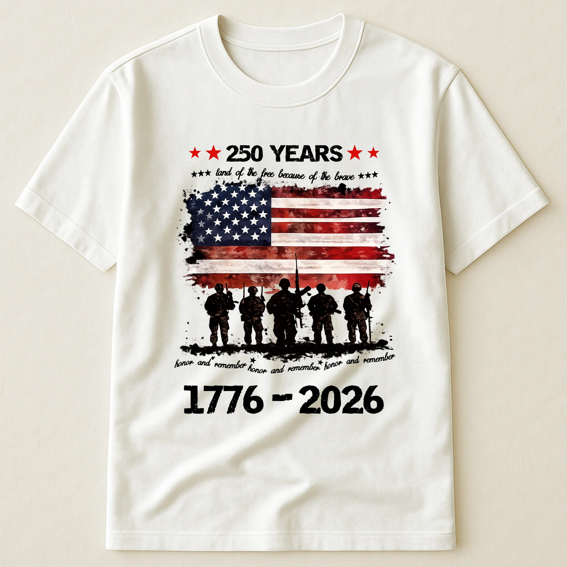 250 Years Land Of The Free Shirt - Gift For Patriotic, Veteran | HN02