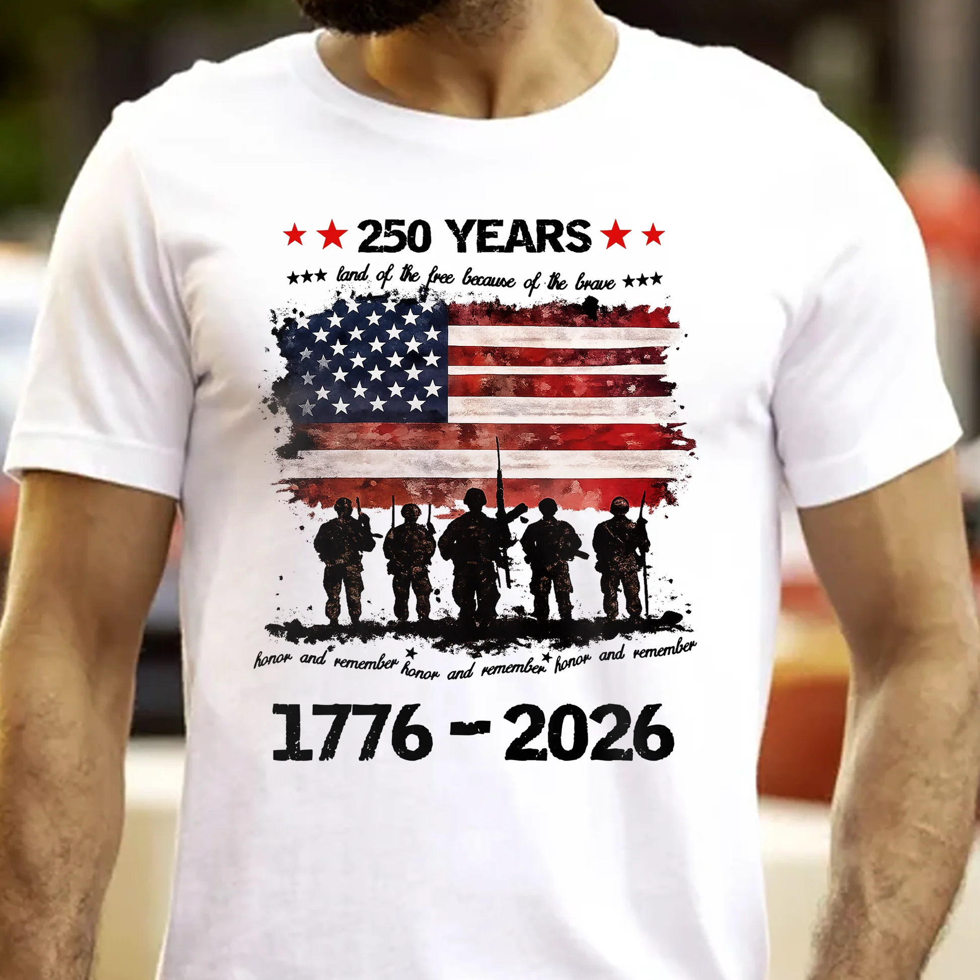 250 Years Land Of The Free Shirt - Gift For Patriotic, Veteran | HN02 - Image 2