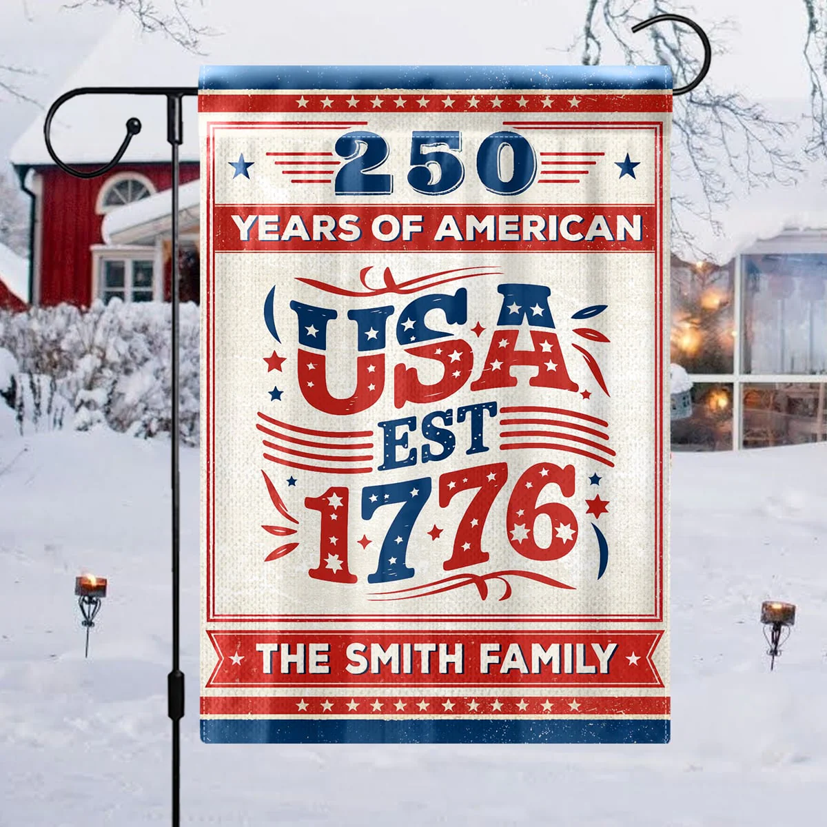 250 Years Of American USA EST 1776 - Personalized Flag - Patriotic Gift For Family, Veteran | HN02 - Image 4