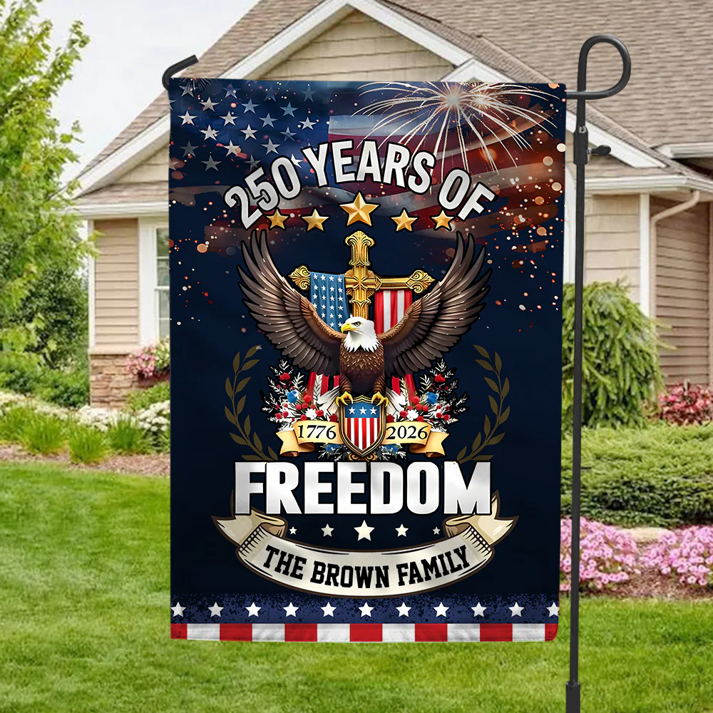 250 Years Of Freedom Anniversary - Personalized Flag - Patriotic Gift For Family HN02 - Image 4