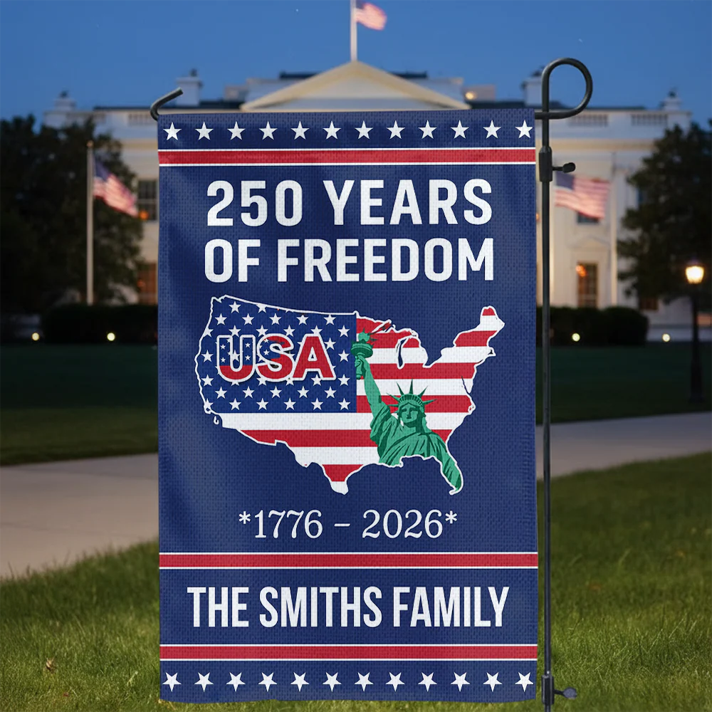 250 Years of Freedom USA Map Liberty 1776–2026 - Personalized Flag - Patriotic Gift For Family HN02. - Image 3