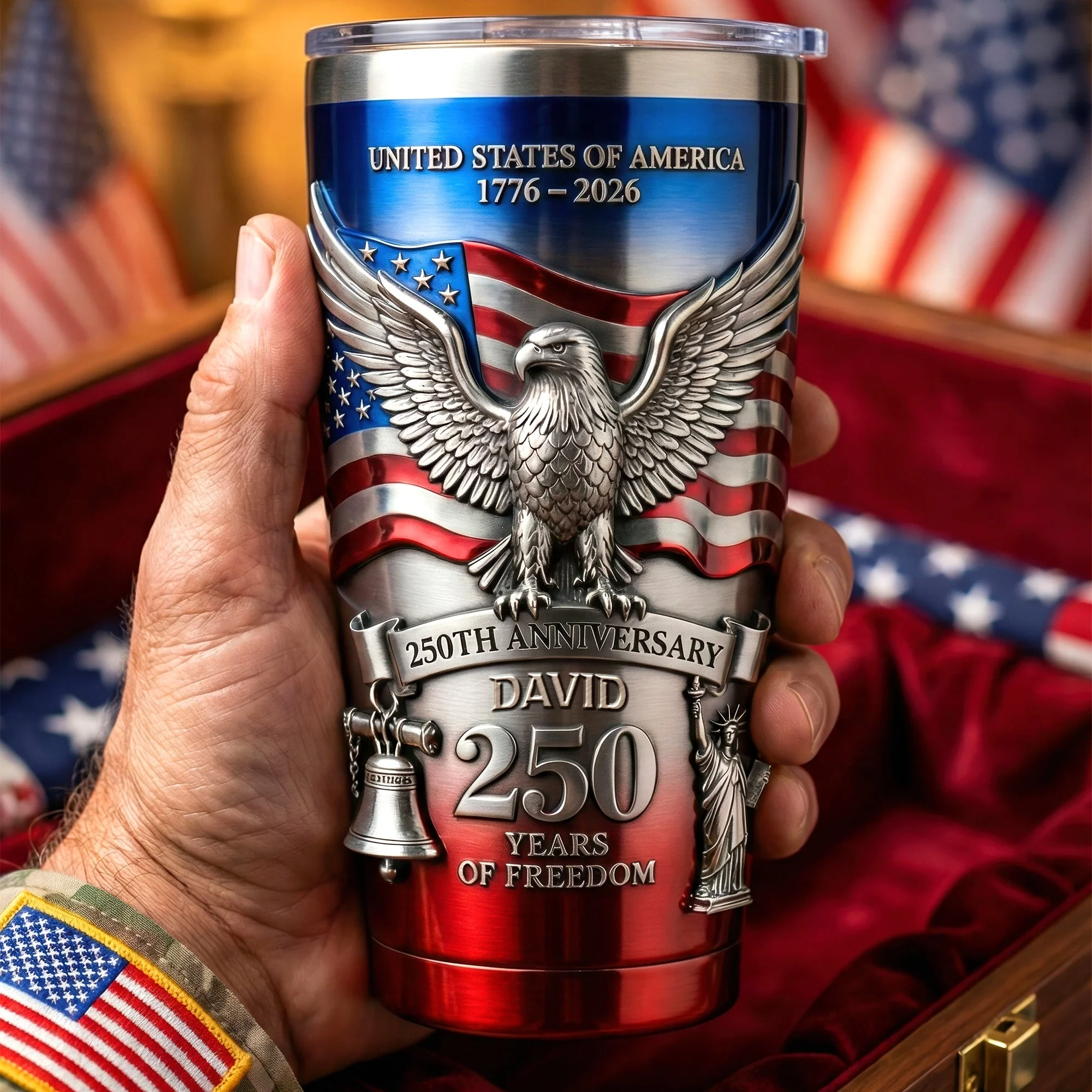 250 Years Of Freedom USA - Personalized Tumbler - Gift For Patriotic | HN02