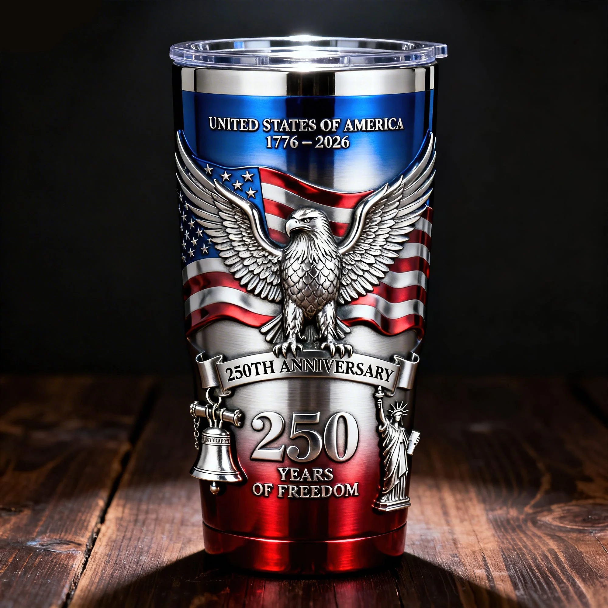250 Years Of Freedom USA - Personalized Tumbler - Gift For Patriotic | HN02 - Image 2