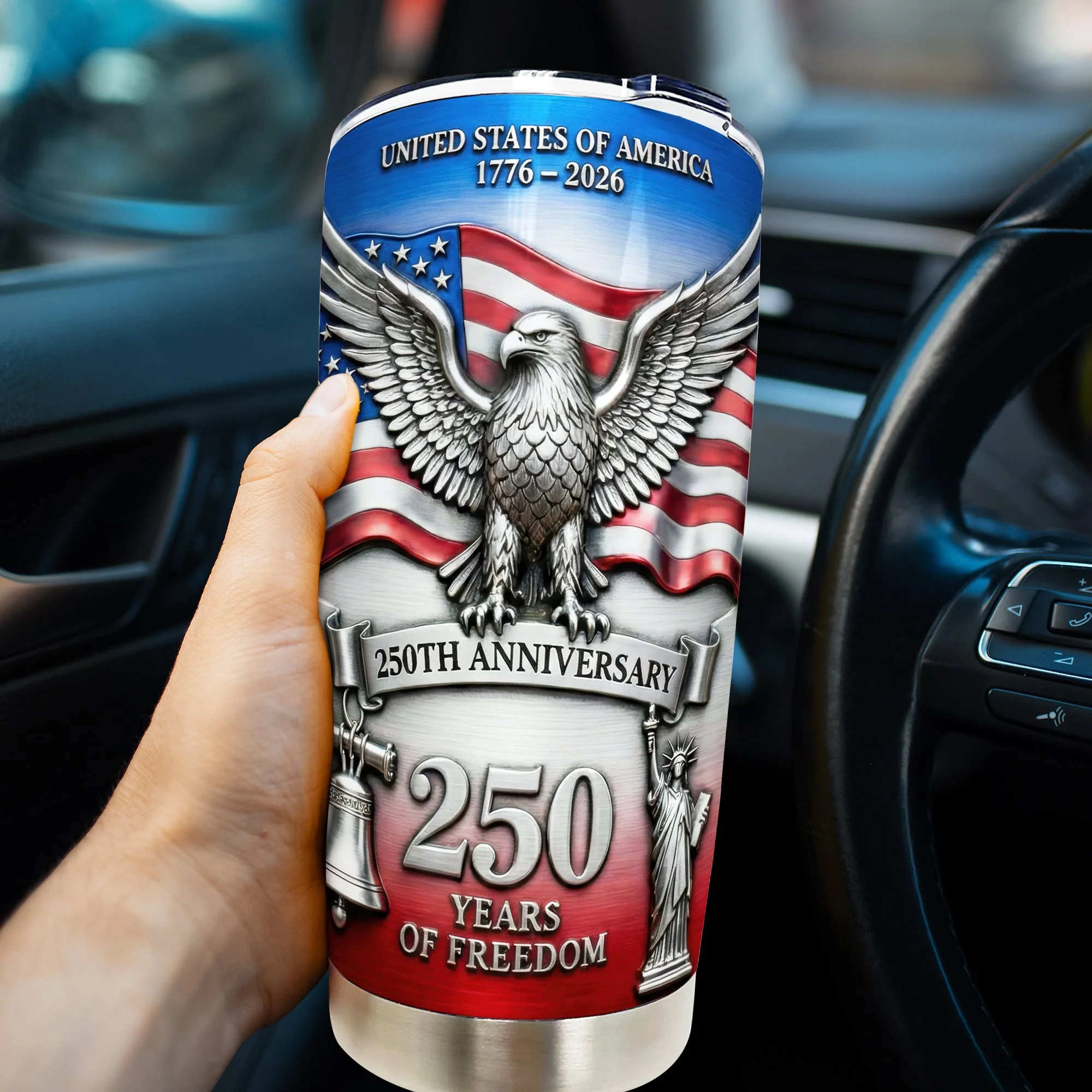 250 Years Of Freedom USA - Personalized Tumbler - Gift For Patriotic | HN02 - Image 4