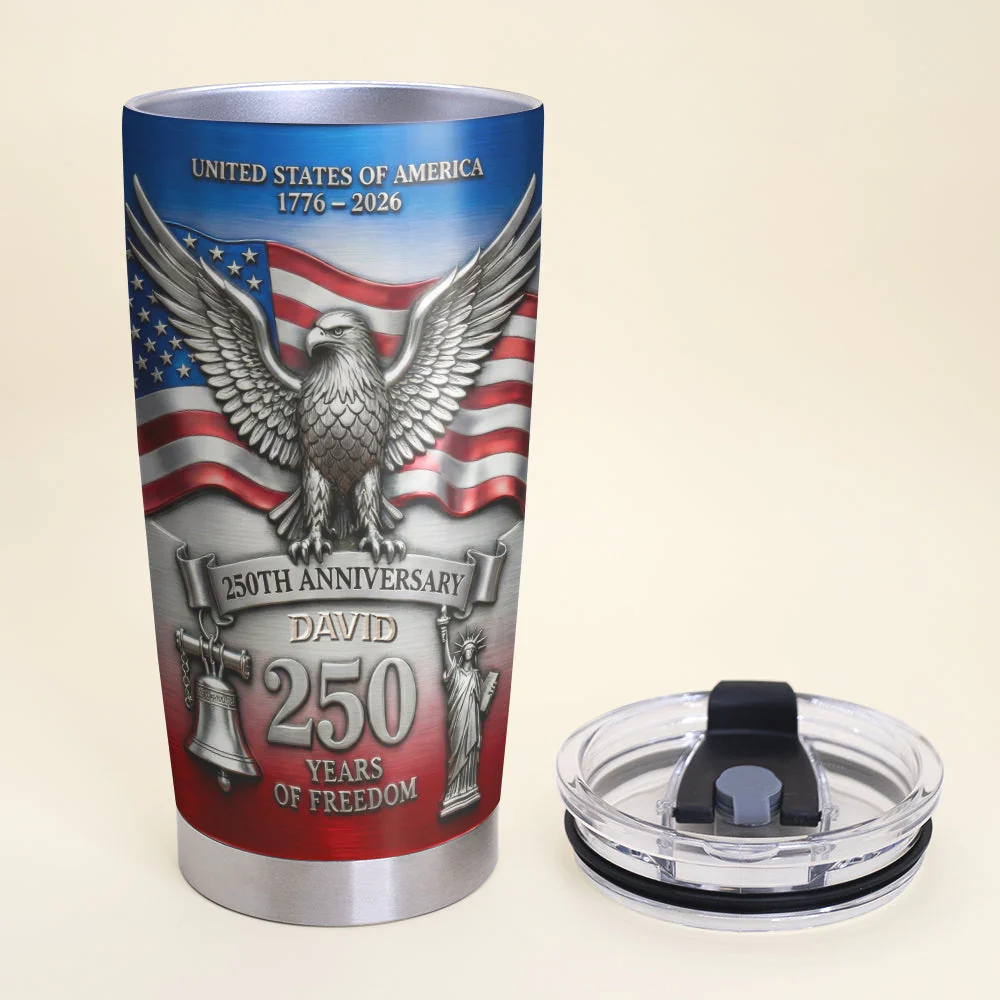 250 Years Of Freedom USA - Personalized Tumbler - Gift For Patriotic | HN02 - Image 5