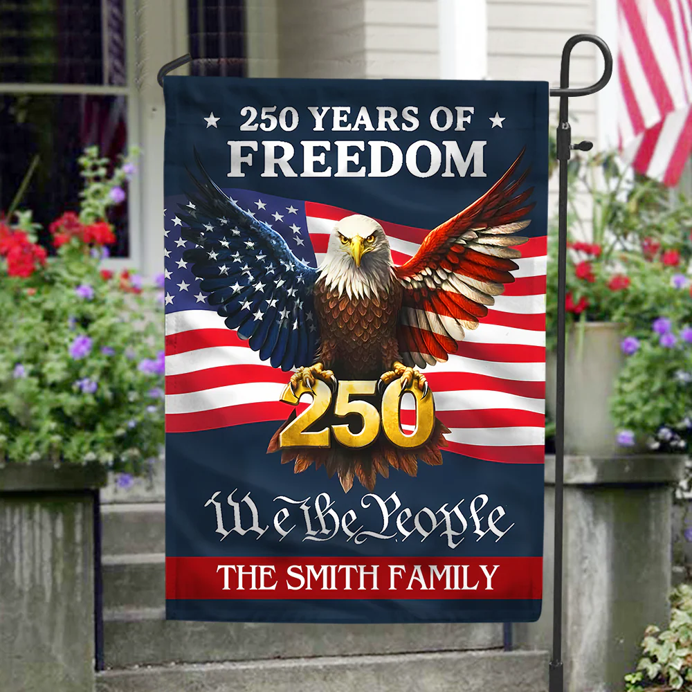250 Years Of Freedom We The People - Personalized Flag - Patriotic Gift For Family HN02 - Image 2