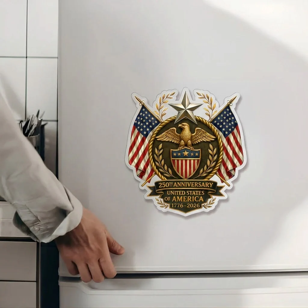 250th Anniversary United States Of America - Shape Acrylic Fridge Magnet - Patriotic Gift For Family HN02