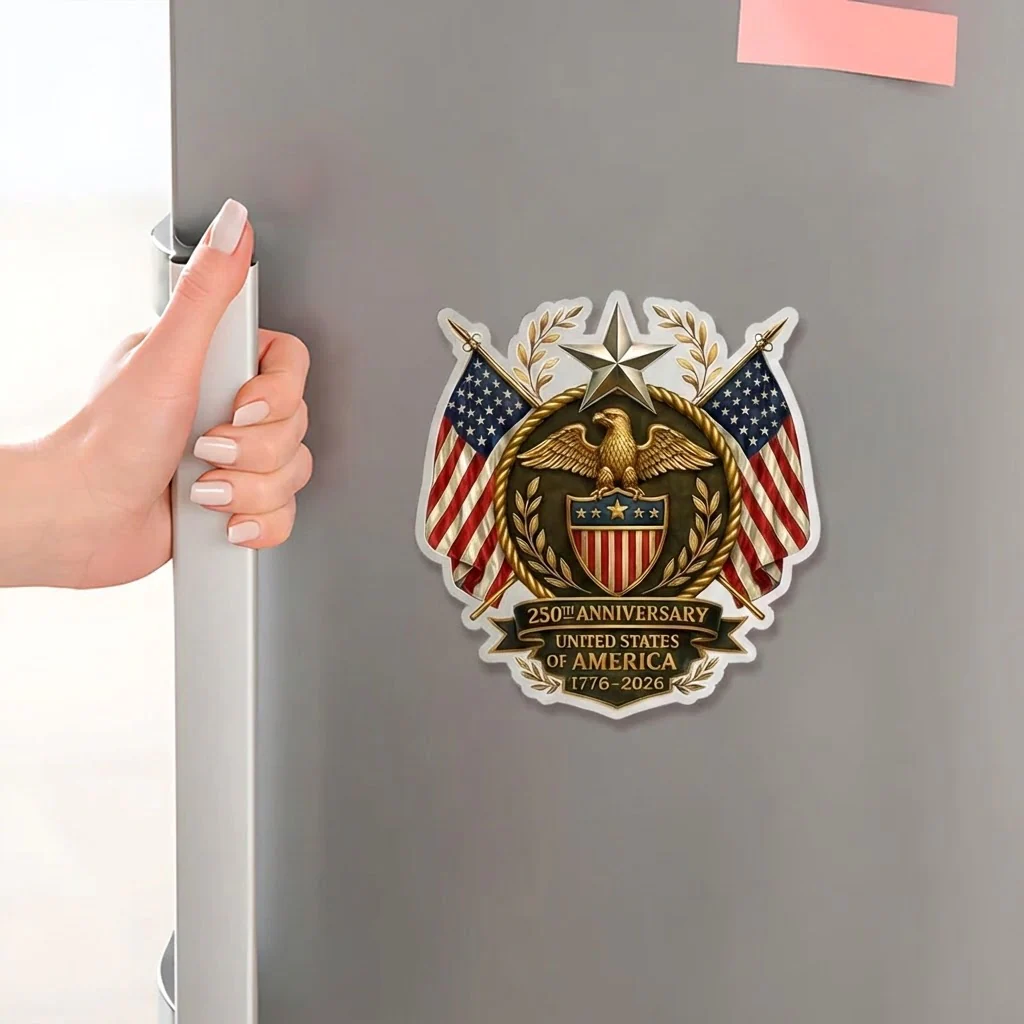 250th Anniversary United States Of America - Shape Acrylic Fridge Magnet - Patriotic Gift For Family HN02 - Image 2