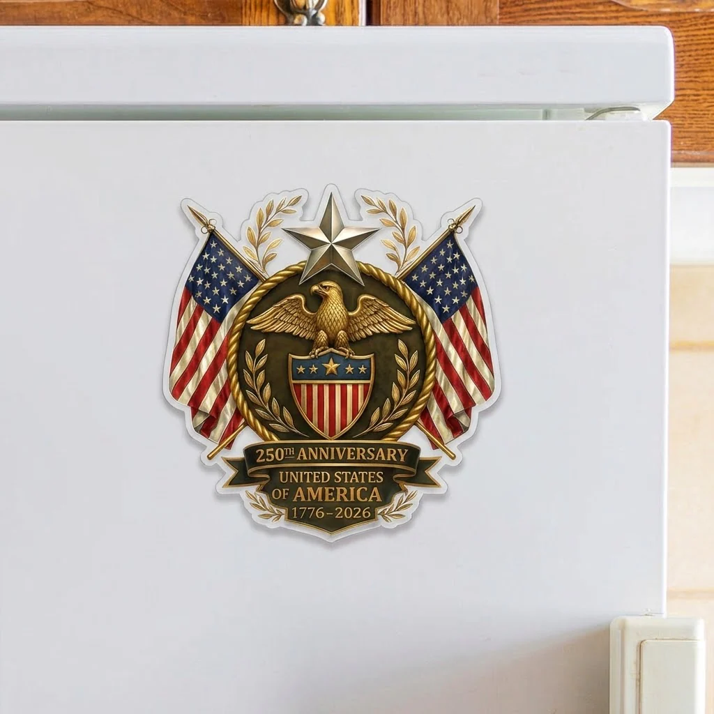 250th Anniversary United States Of America - Shape Acrylic Fridge Magnet - Patriotic Gift For Family HN02 - Image 4