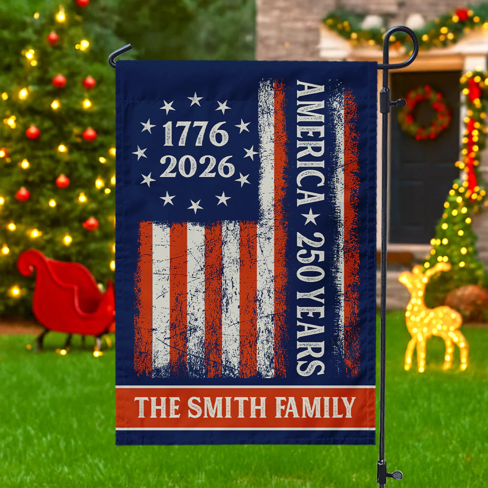 250th Birthday 1776-2026 America - Personalized Flag - Patriotic Gift For Family HN02 - Image 2