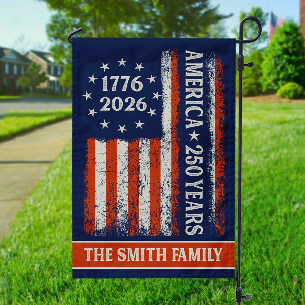 250th Birthday 1776-2026 America - Personalized Flag - Patriotic Gift For Family HN02 - Image 3