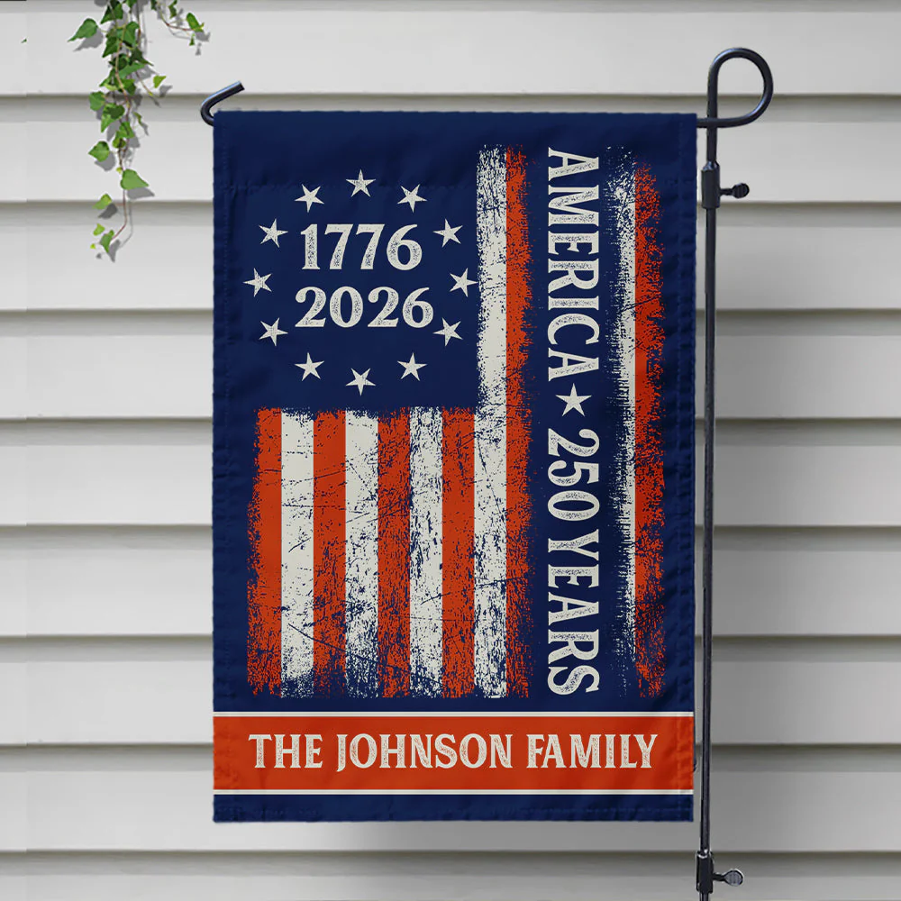 250th Birthday 1776-2026 America - Personalized Flag - Patriotic Gift For Family HN02 - Image 4