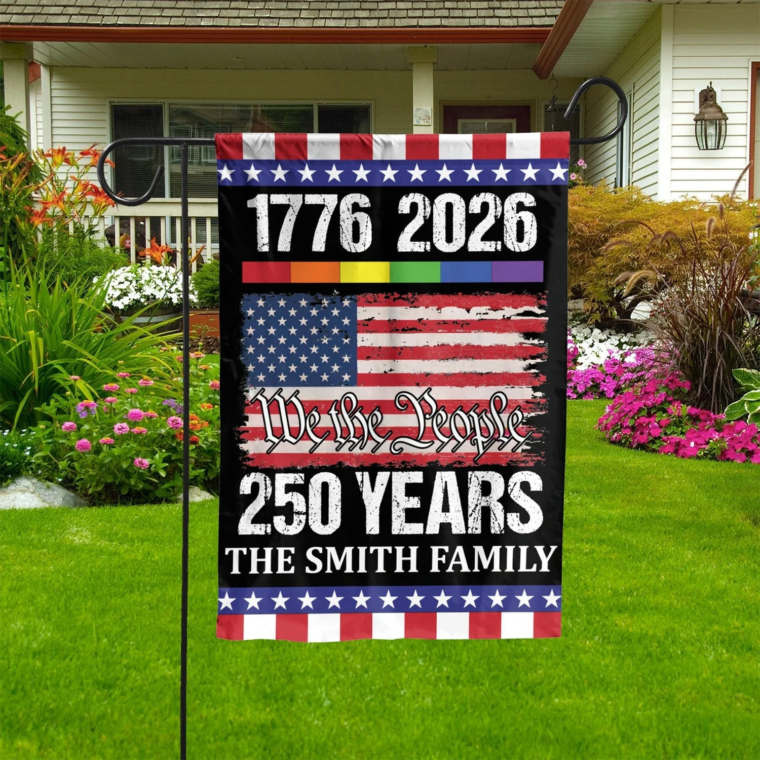 776–2026 250 Years We The People - Personalized Flag - Patriotic Gift For Family, American Christian | HN02