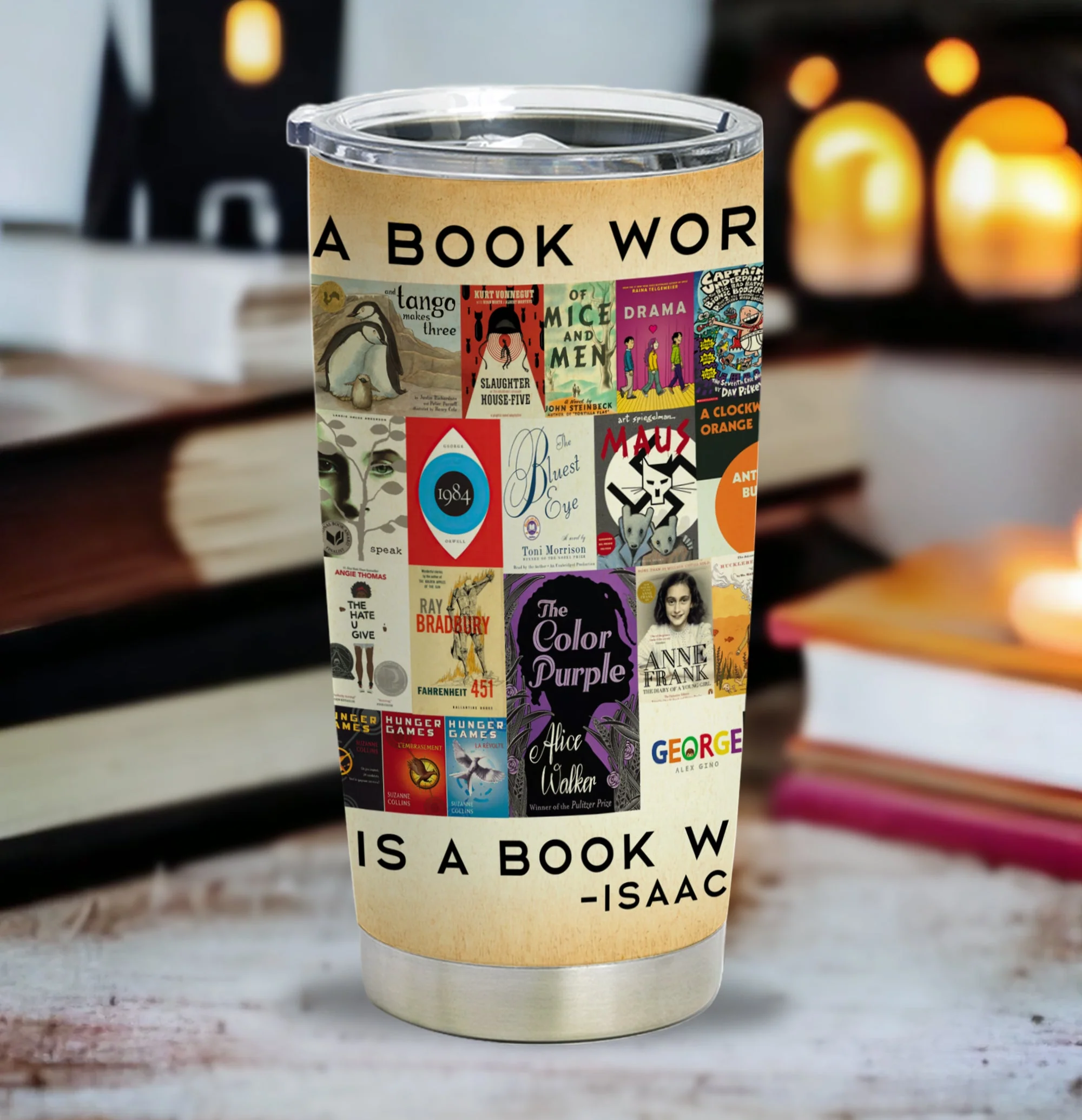 A Book Worth Banning Is A Book Worth Reading - Personalized Tumbler - Gift For Book Lovers, Readers HH01 - Image 2