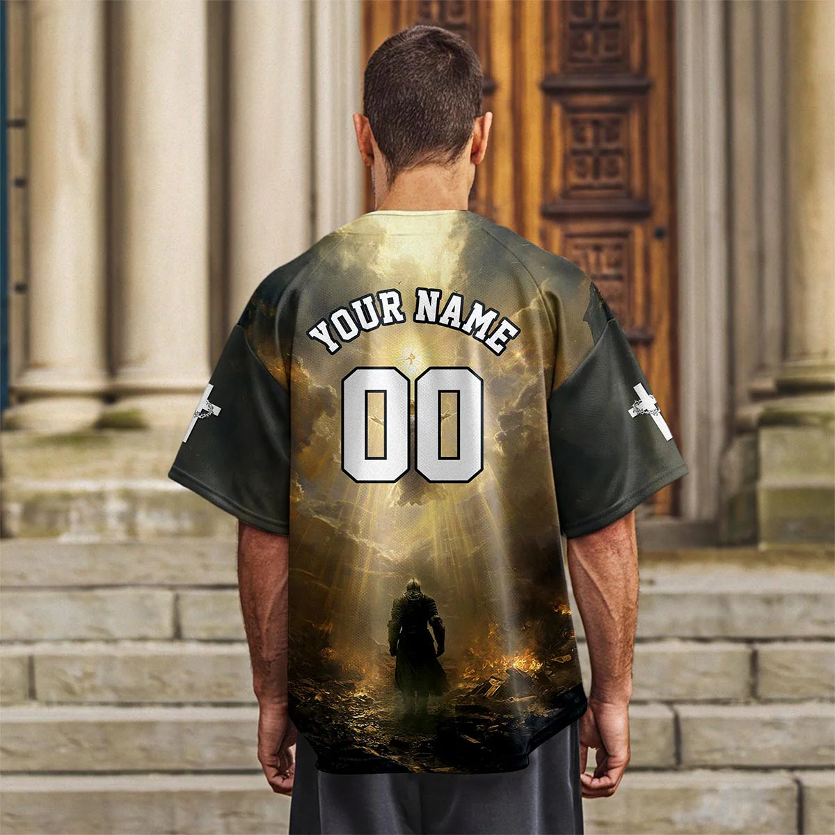 A Child Of God A Man Of Faith A Warrior Of Christ Baseball Jersey Bundle - Image 8