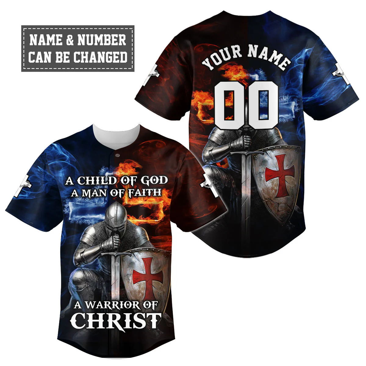 A Child of God A man of Faith Baseball Jersey Bundle - Image 2