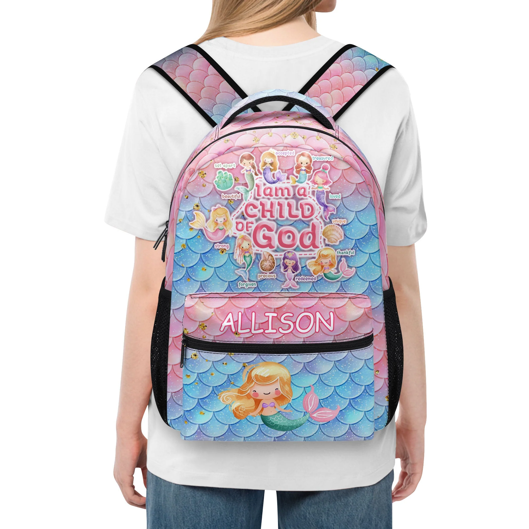 A Child Of God Kids - Personalized Backpack - Gift For Kids TD118 - Image 2