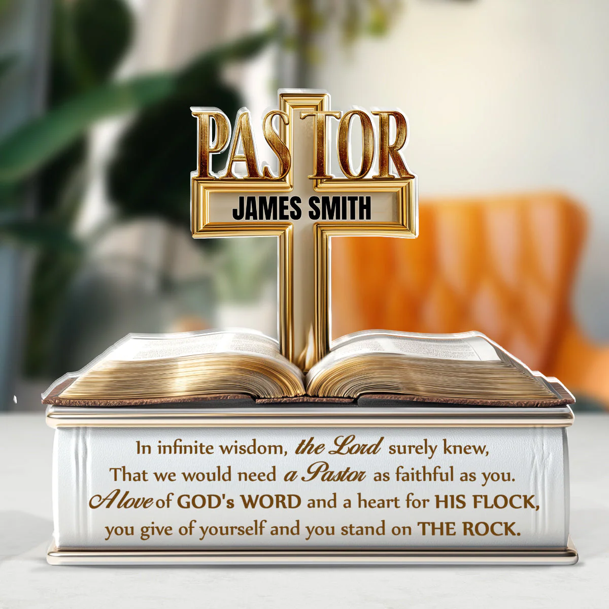 A Heart For His Flock - Personalized Acrylic Plaque TD118 - Image 3
