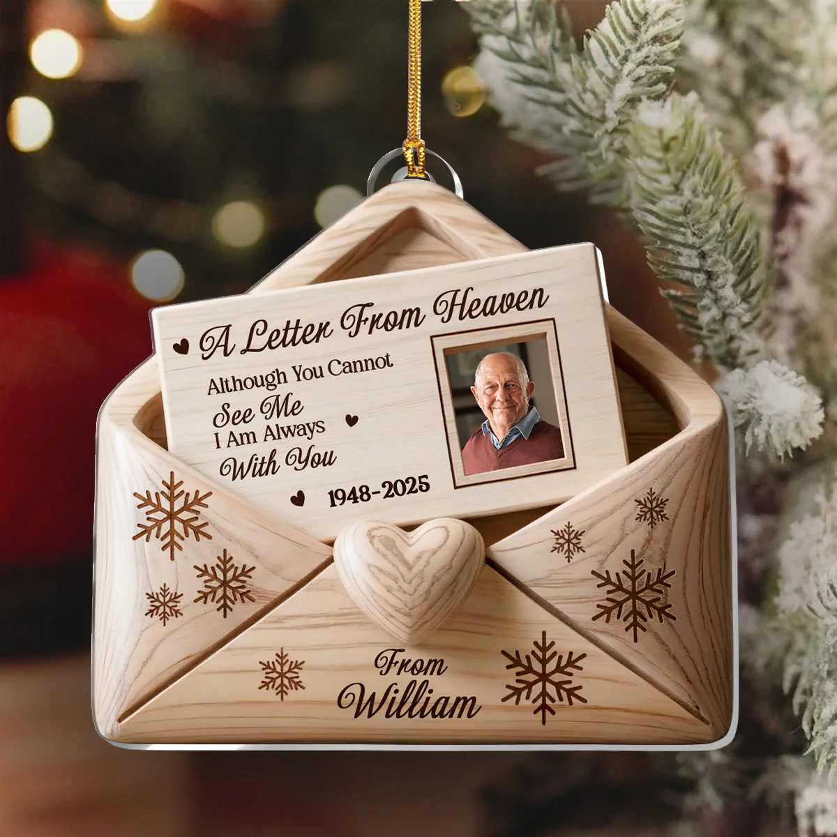 A Letter From Heaven - Personalized 1-Layer Acrylic Ornament HL128 - Image 6