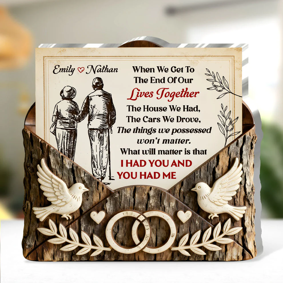 A Lifetime Of Love The Wooden Letter Keepsake - Personalized Acrylic Plaque - Gift for Couple HL128 - Image 3