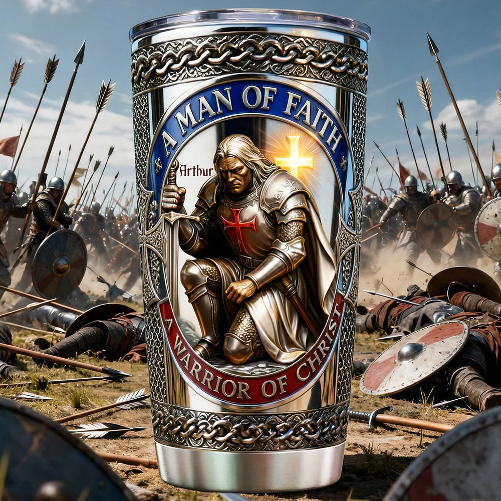 A Man Of Faith - Personalized Tumbler - Gift For Christians, Him HH01