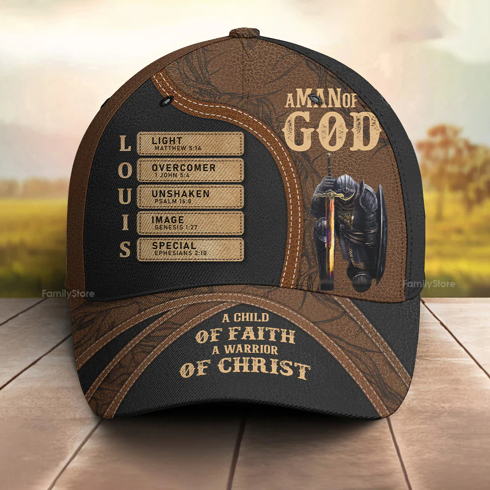 A Man Of God - Personalized Classic Cap - Image 6