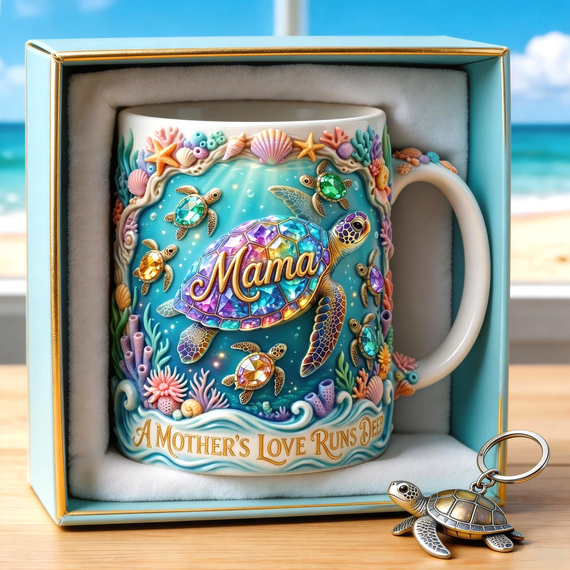 A Mother's Love Run Deep - Personalized White Mug - Gift For Mom, Grandma - Image 4