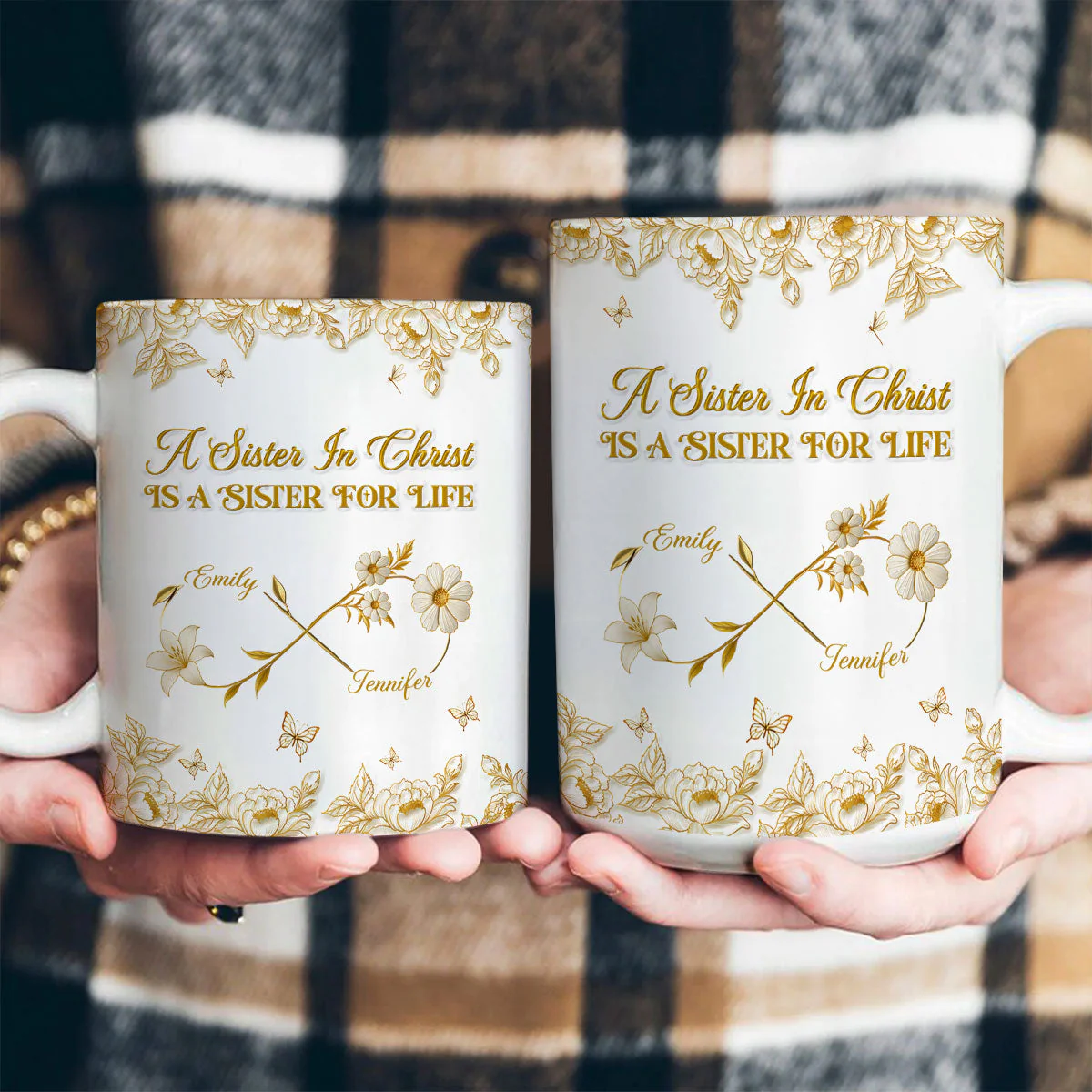 A Sister In Christ Is A Sister For Life - Custom 3D Inflated Effect Personalized Mug - Christian Gift - Image 4