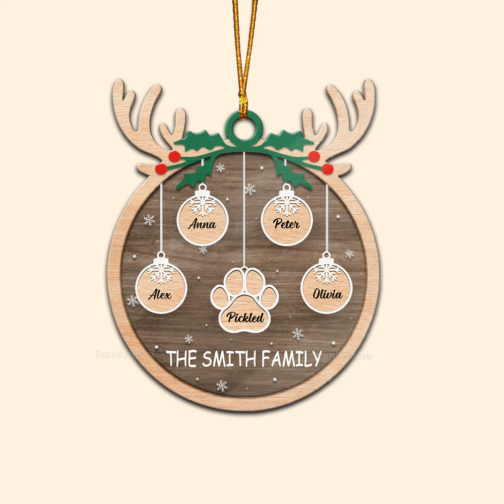 A Time Of Warmth And Togetherness - Gift For Family - Personalized Wood Ornament - NA94 - Image 6