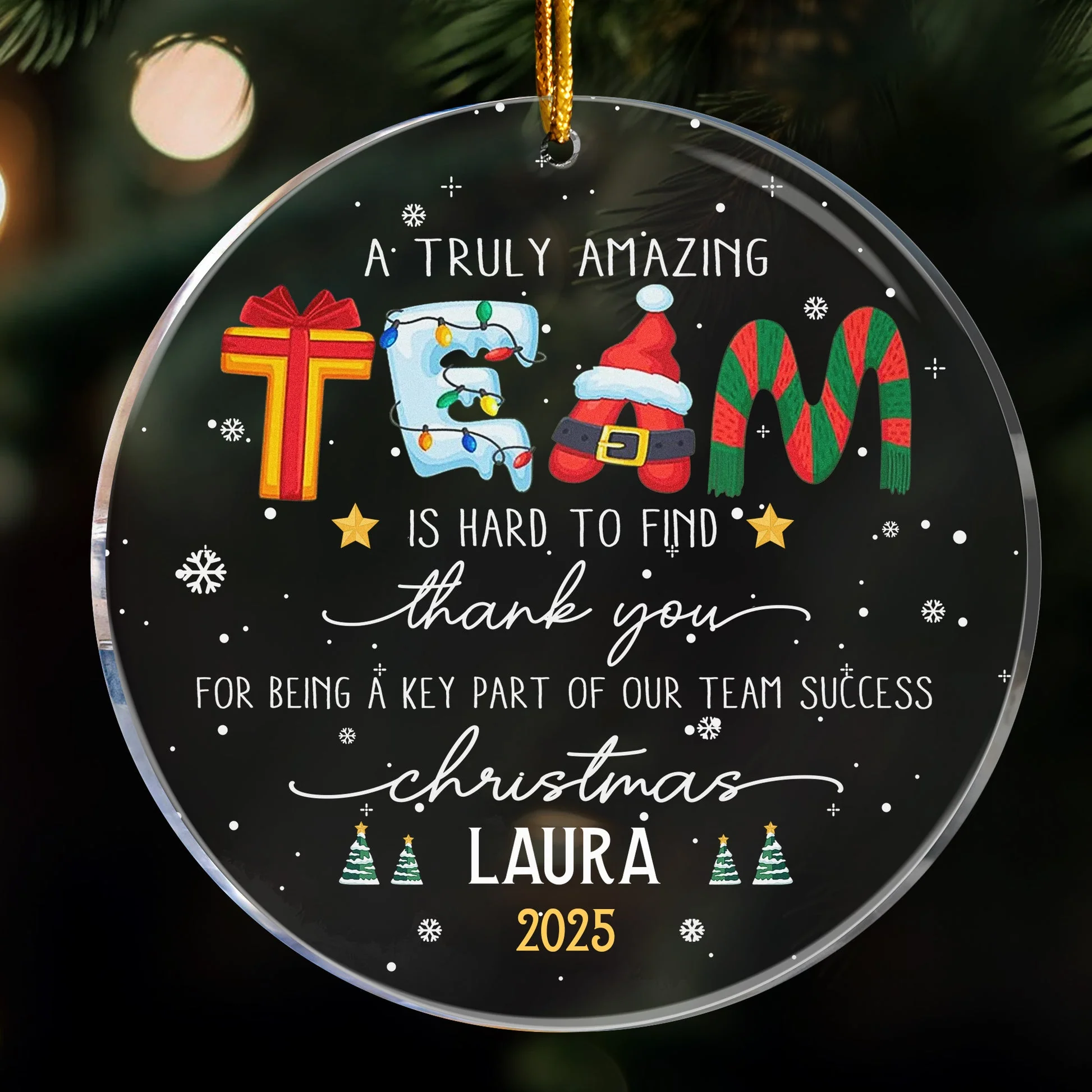 A Truly Amazing Team Is Hard To Find - Personalized Acrylic Ornament - Thank You Gifts For Boss, Coworkers, Friends NL122 - Image 2