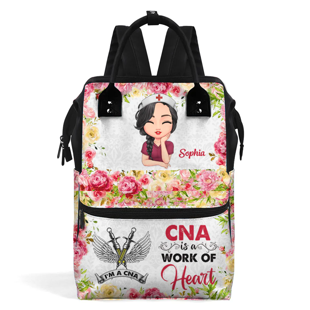 A Work Of Heart - Personalized Duckbilled Backpack - Gift For Nurse | NR3 HH01