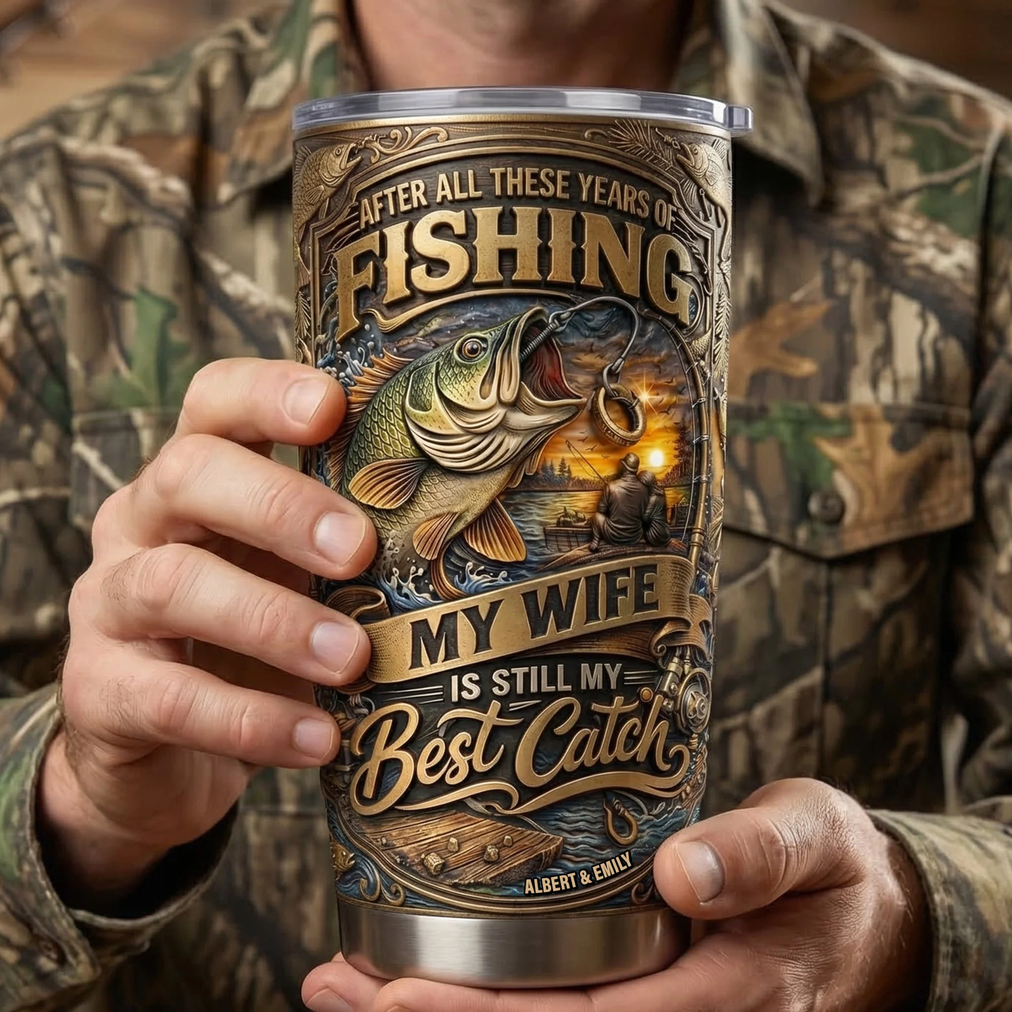 After All These Years Of Fishing - Personalized Tumbler - Gift For Dad, Grandpa, Fishing Lover