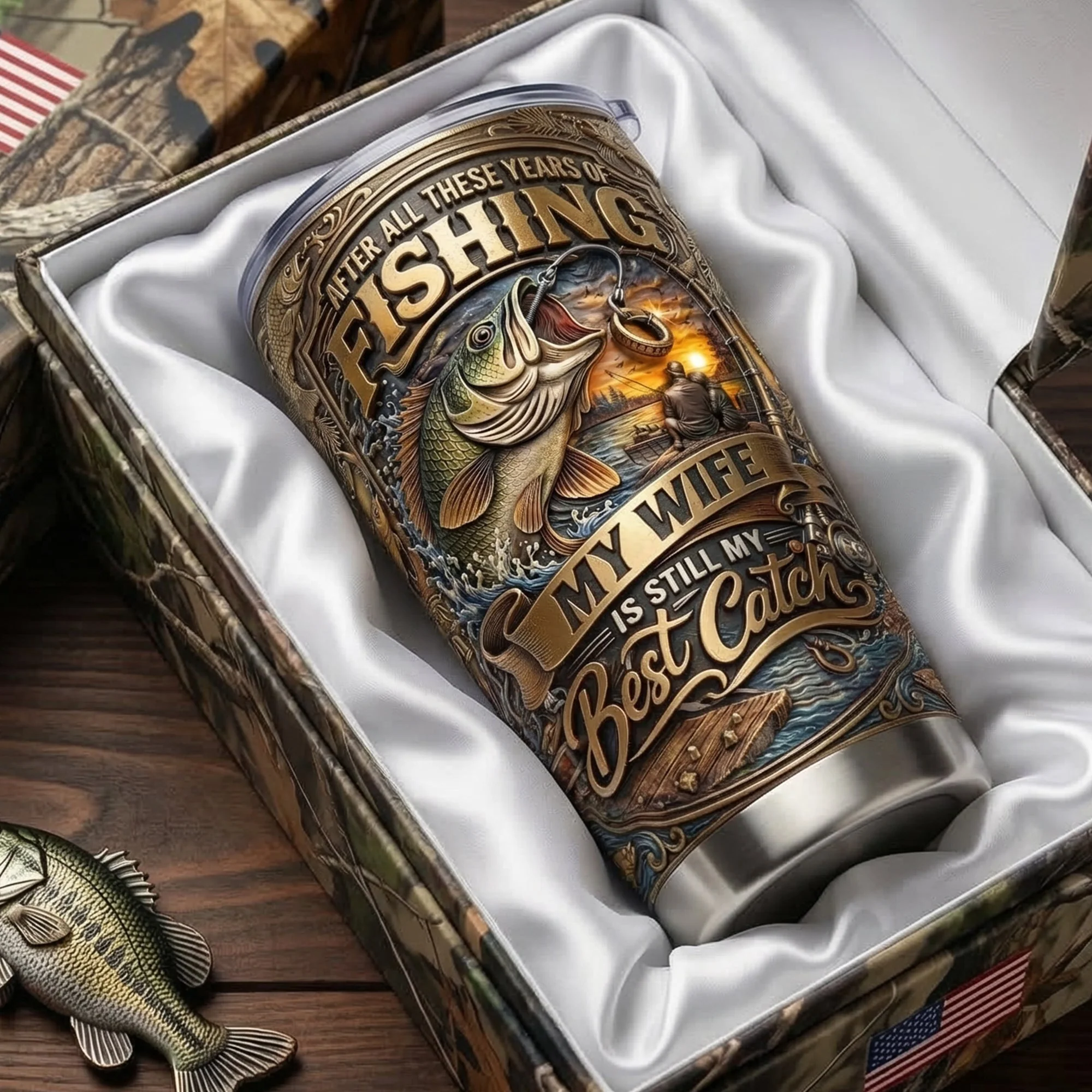 After All These Years Of Fishing - Personalized Tumbler - Gift For Dad, Grandpa, Fishing Lover - Image 2