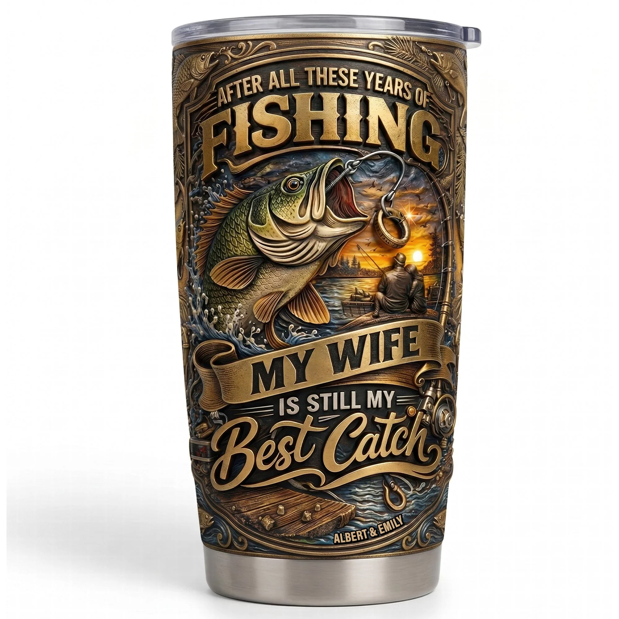 After All These Years Of Fishing - Personalized Tumbler - Gift For Dad, Grandpa, Fishing Lover - Image 4