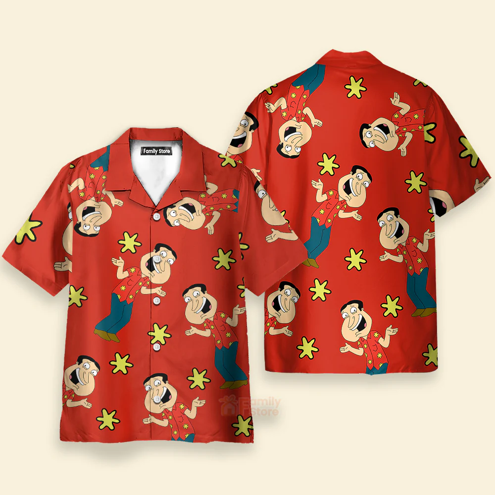 All Are Quagmire Men's Short Sleeve Hawaiian Shirt - Image 2