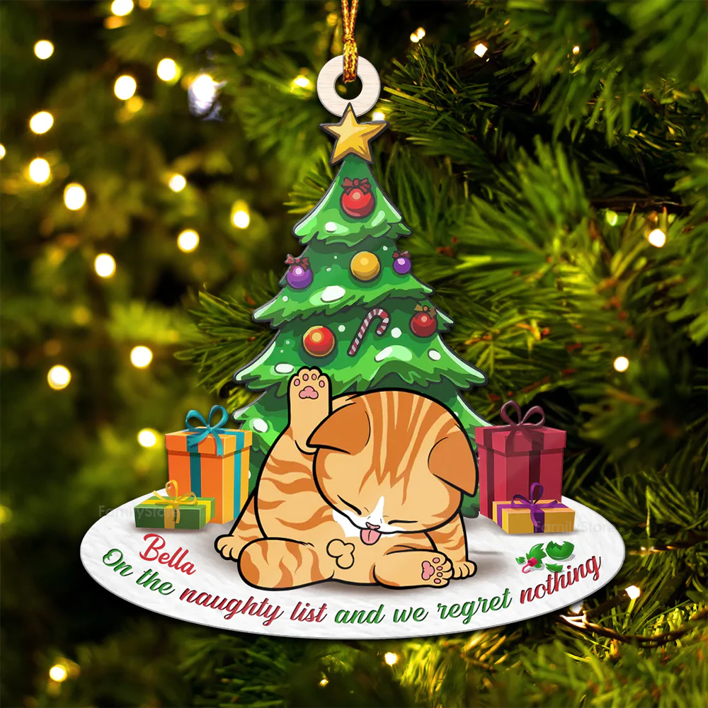 All I Want For Catmas Is You - Gift For Cat Lover, Pet Lovers - Personalized Wood Ornament - CLP10 NH96 - Image 5