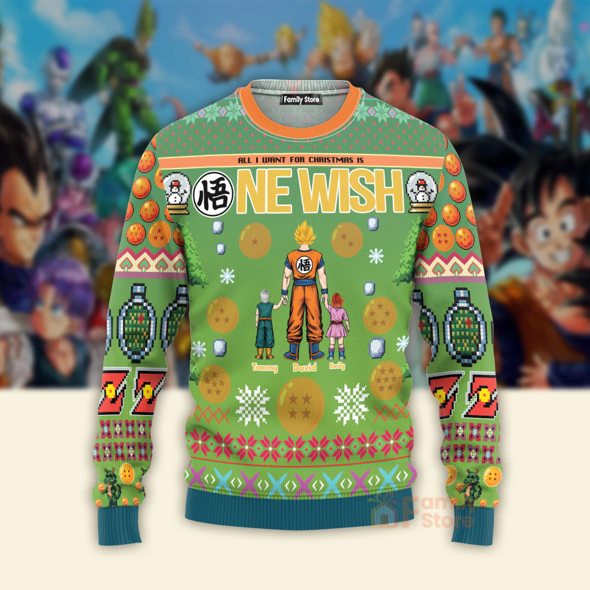 DrBa All I Want For Christmas Is New Wish - Personalized Ugly Sweatshirt - Gift for Dad, Grandpa, Husband CL03 NA94 - Image 4