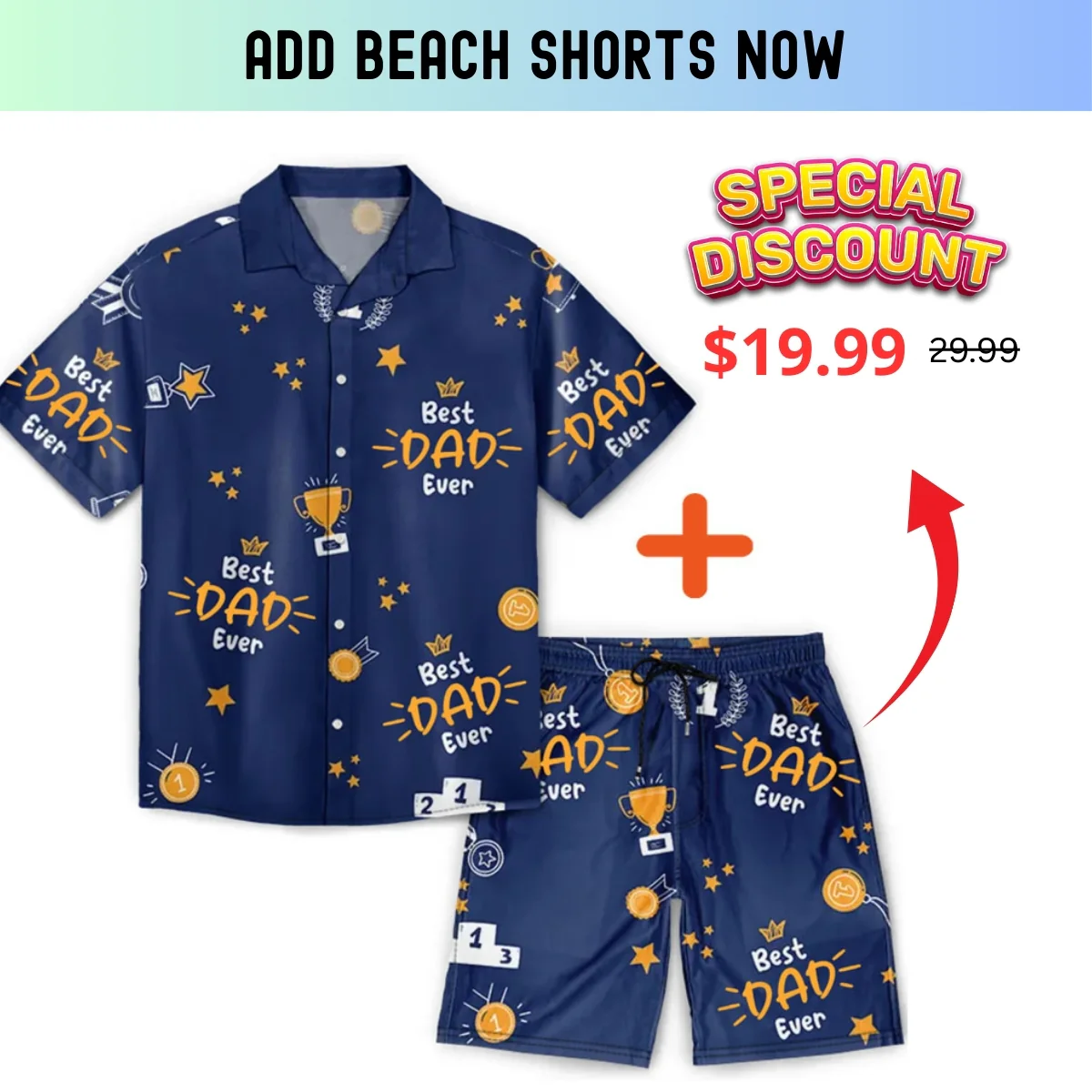 Matching Beach Short & Hawaiian Shirt