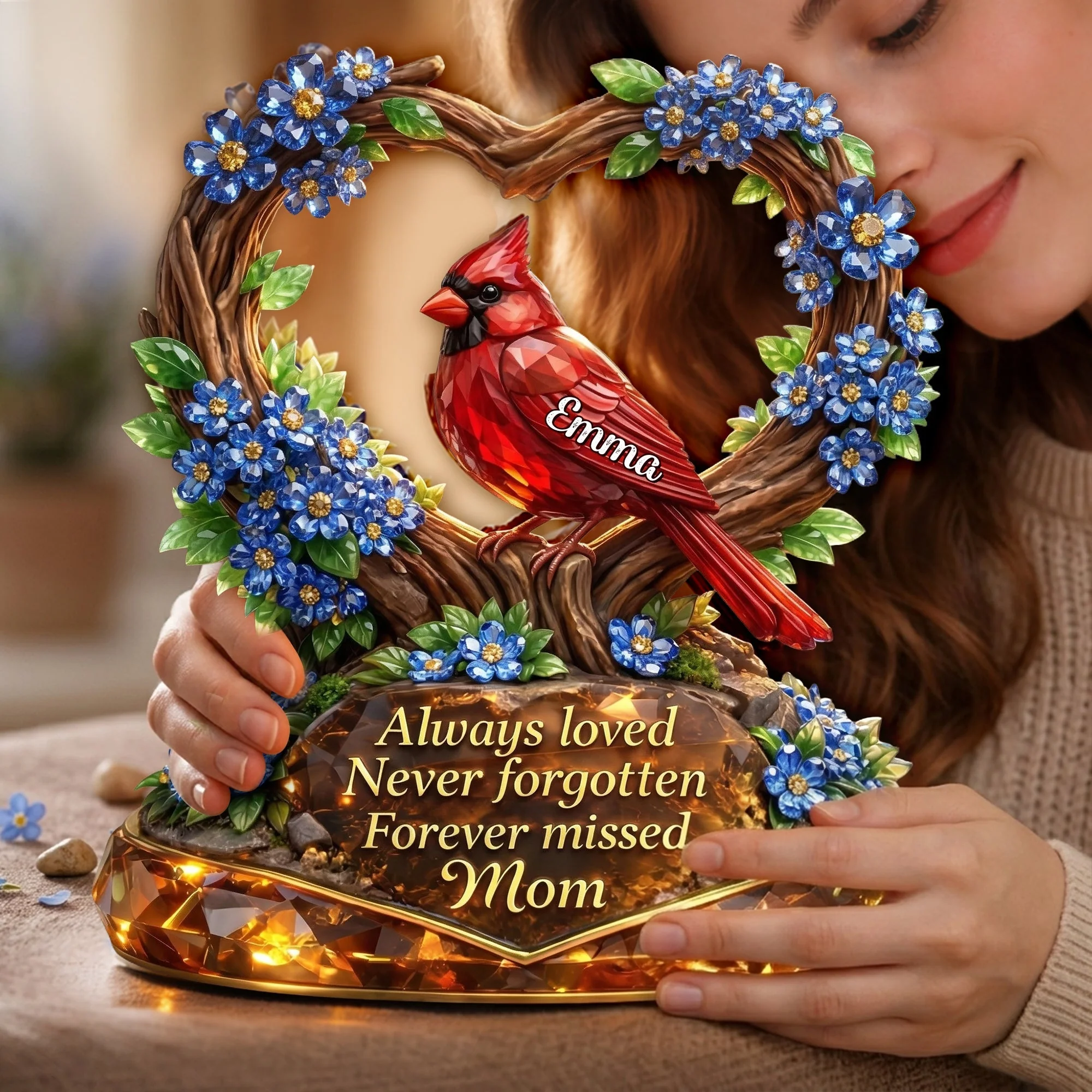Always Loved Never Forgotten - Personalized Acrylic Plaque - Memorial Gift For Mom, Grandma NL122 - Image 3