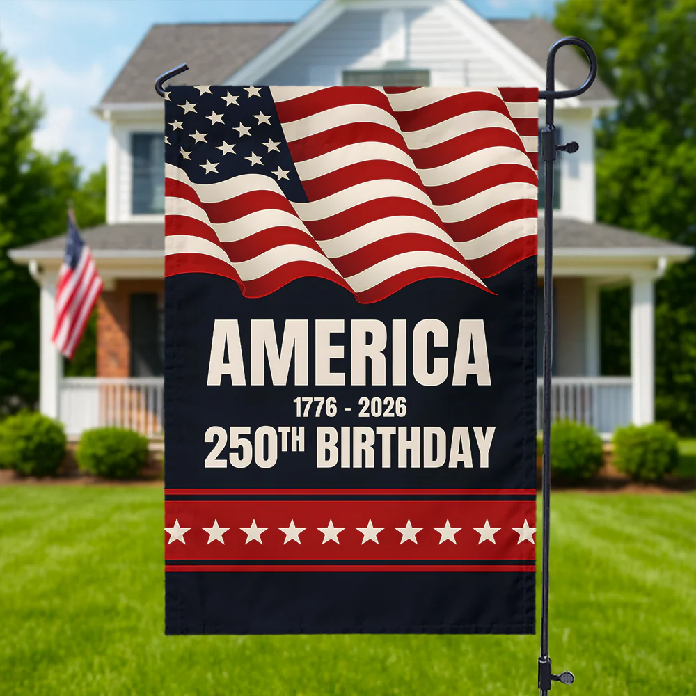 America 1776 - 2026 250th Birthday Flag - Patriotic Gift For Family, Veterans & Military HN02