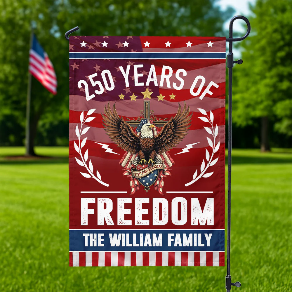 America 250 of Freedom With Eagle - Personalized Flag - Patriotic Gift For Family HN02 - Image 3