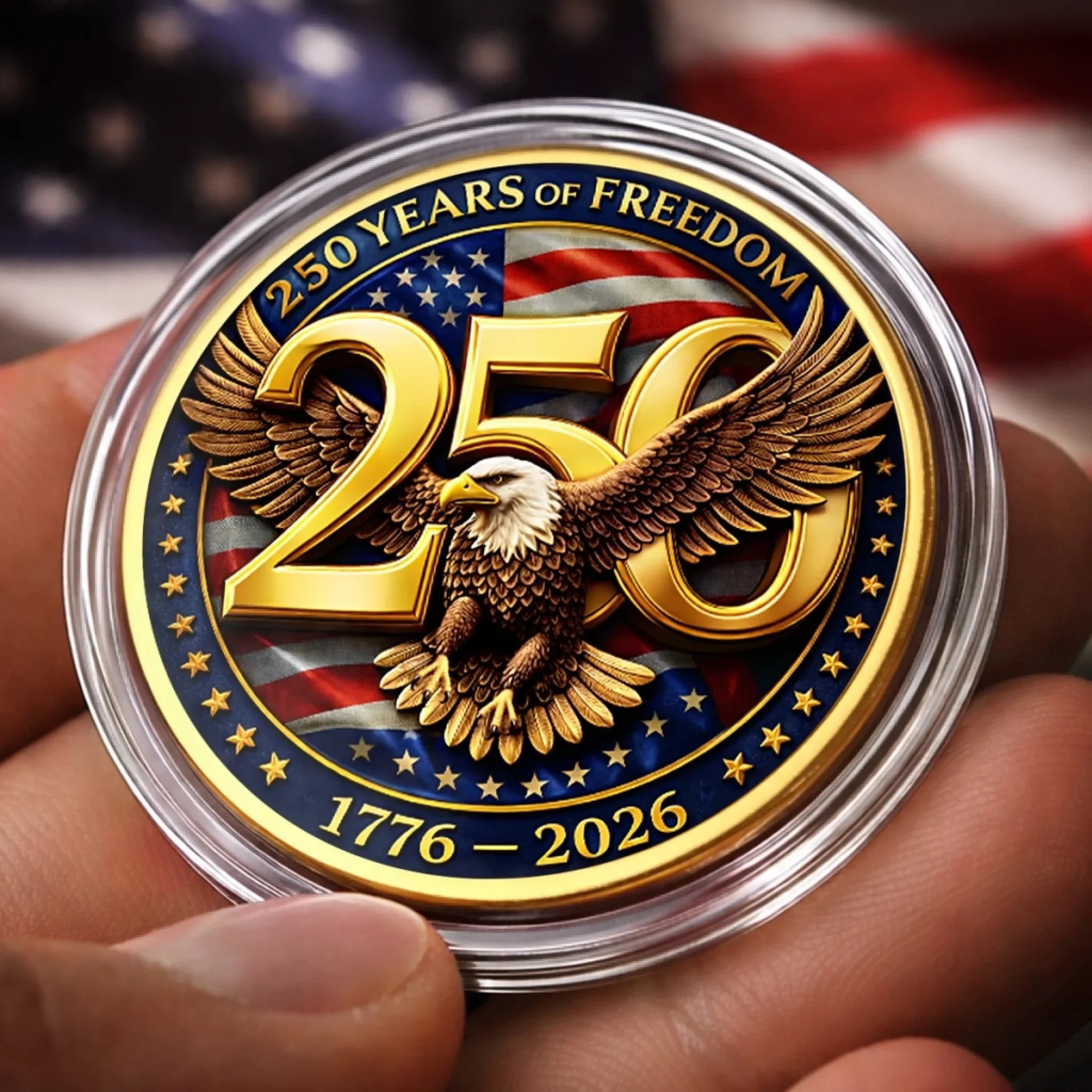 America 250 Years Of Freedom - Commemorative Coin - Gift For Patriotic | HN02 - Image 3