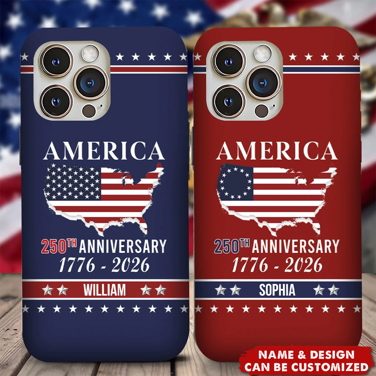 America 250th Anniversary 1776-2026 - Personalized Phone Case - Gift For Patriotic | HN02 - Image 2