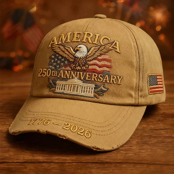 America 250th Anniversary - Embroidered Cap - Gift For Patriotic | HN02 - Image 3
