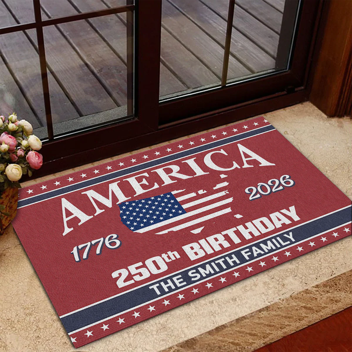 America 250th Anniversary - Personalized Doormat - Patriotic Gift For Family HN02 - Image 3